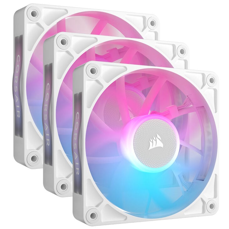 Corsair iCUE LINK RX120 RGB Series, PWM Fan 3-Pack - 120mm, white image number 0