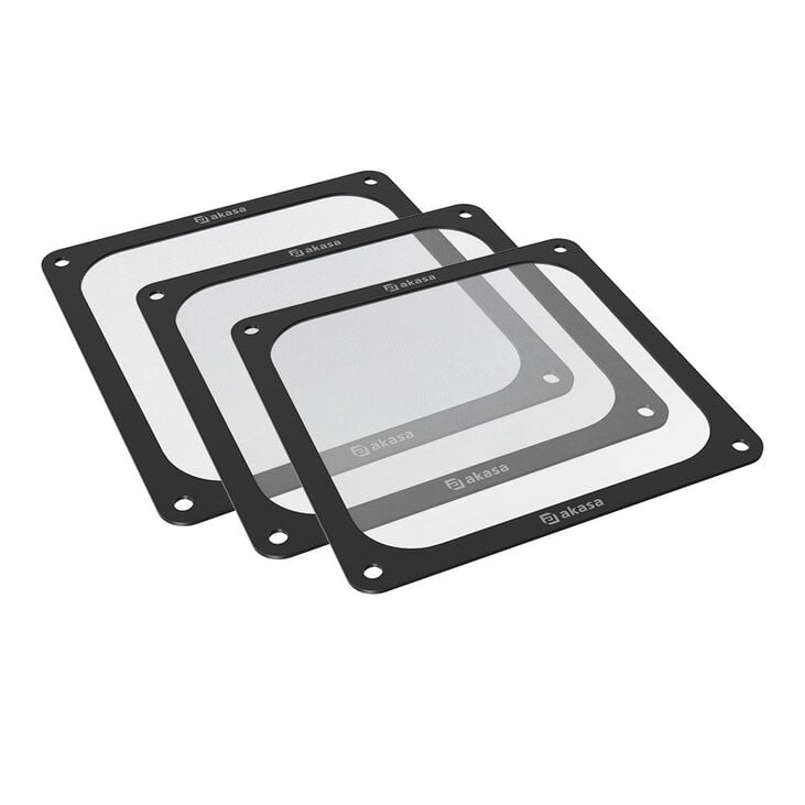 Akasa 140-mm-Staubfilter, magnetisch - 3er-Pack image number 0