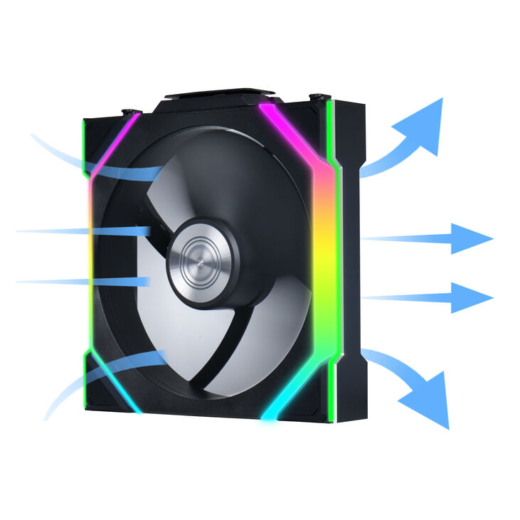 Lian Li UNI FAN SL Wireless ARGB PWM Fan, 3-Pack incl. Controller - 120 mm, black image number 2