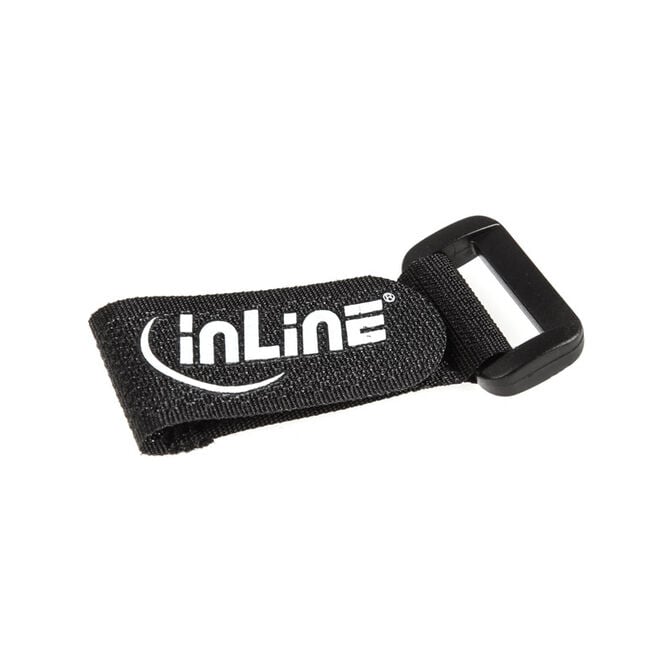 InLine Velcro Straps 20x100mm, Pack of 10 - black image number 1