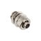 Connection straight G1/4 inch to 10/8mm - silver shiny