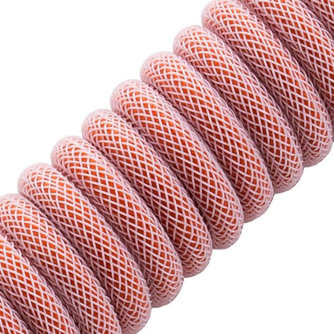 CableMod PRO Coiled Keyboard Cable USB-C zu USB Typ A, Orangesicle - 150cm image number 1