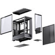 Jonsbo D401 PC-Geh&auml;use, Midi-Tower, ATX, Tempered Glass - schwarz image number null