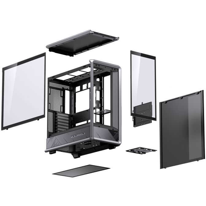 Jonsbo D401 PC-Geh&auml;use, Midi-Tower, ATX, Tempered Glass - schwarz image number 14