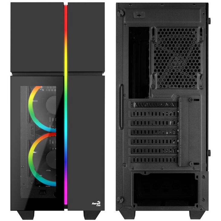 Aerocool Playa Midi-Tower, Tempered Glass - schwarz image number 2