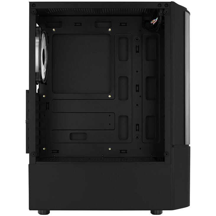 Aerocool Quantum v3 Midi-Tower, RGB, Tempered Glass - schwarz image number 5