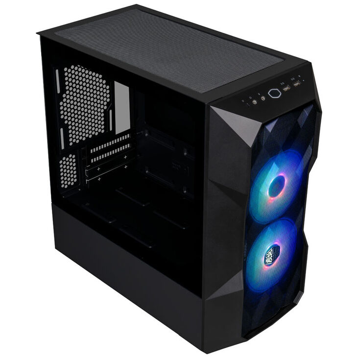 Cooler Master TD300 Mesh, Micro-ATX Gehäuse, ARGB, Tempered Glass - schwarz image number 2