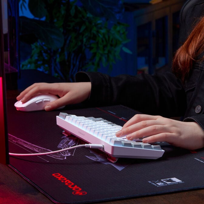 Corsair CLIPPER PRO MINI 60 Hall Effect Gaming Keyboard, Backlit RGB LED, CORSAIR MGX Core, WHT , PBT DS Keycaps image number 16