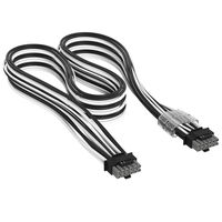 Corsair Premium Sleeved 12V-2x6 zu 12V-2x6-Kabel, Universal - schwarz/wei&szlig;