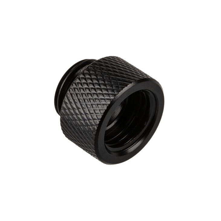 Alphacool Eiszapfen Adapter straight G1/4 inch female to G1/4 inch male - black image number 0
