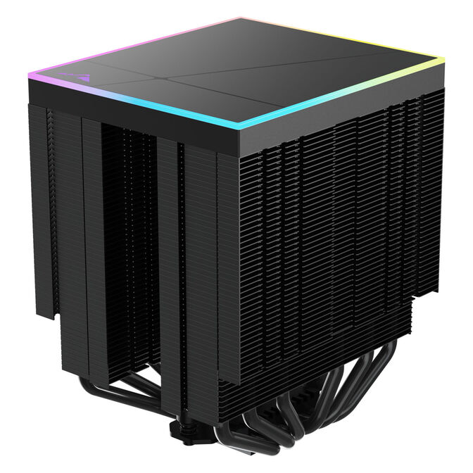 Alpenf&ouml;hn Matterhorn 2 Aurora Max CPU-K&uuml;hler, 250 W TDP, Dual-Tower, 2x 120-mm-PWM, ARGB - schwarz image number 5