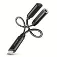 AXAGON ADA-HCPD USB-C zu 3.5-mm-Klinkenstecker und USB-C, Hi-Res DAC, 384kHz/32bit, 60 W PD - schwarz image number null