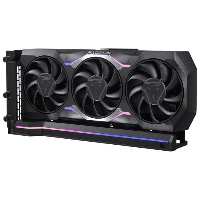 Phanteks Premium PCIe Gen 5 Vertical GPU Bracket, DRGB, with PCIe 5.0 Riser Cable - 220mm, black image number 3
