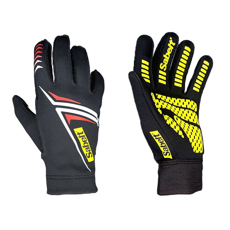 Sabelt G34 Sim Gloves Racing-Handschuhe, touch-fähig, Silikon-Handfläche, 238-246mm Umfang - schwarz, XL