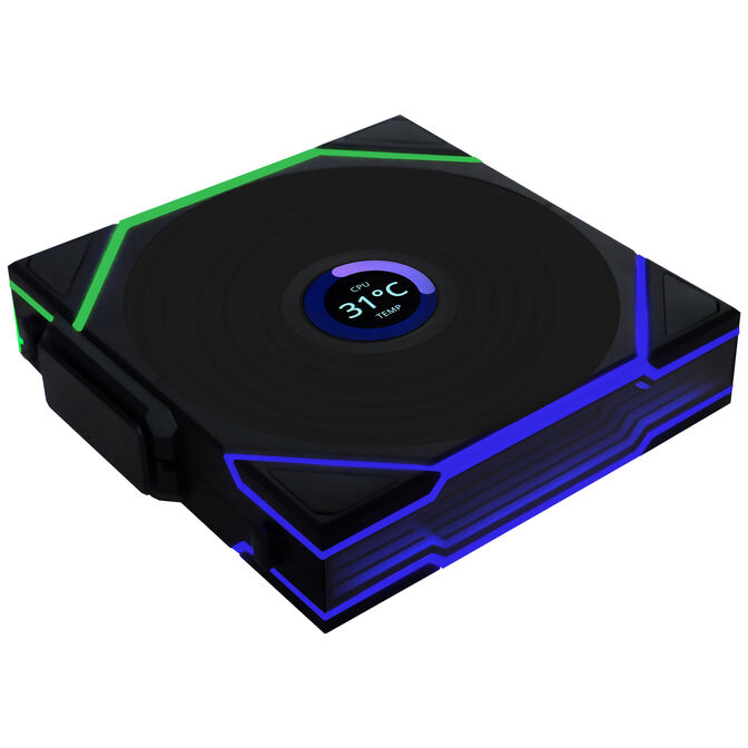 Lian Li UNI FAN TL-LCD Wireless Reverse Blade L&uuml;fter, 3er-Pack inkl. Controller - 120mm, schwarz image number 2