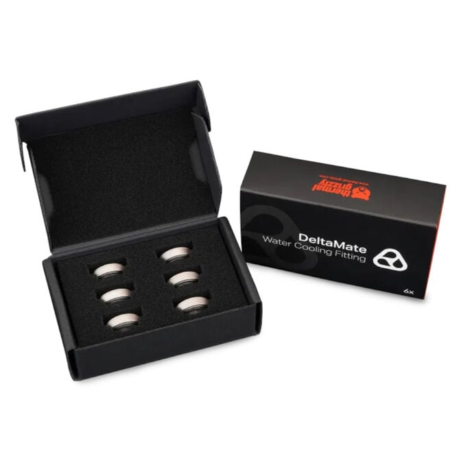 Thermal Grizzly DeltaMate Plug Verschlussstopfen, Messing, G1/4"-Gewinde - nickel, 6er-Pack image number 1