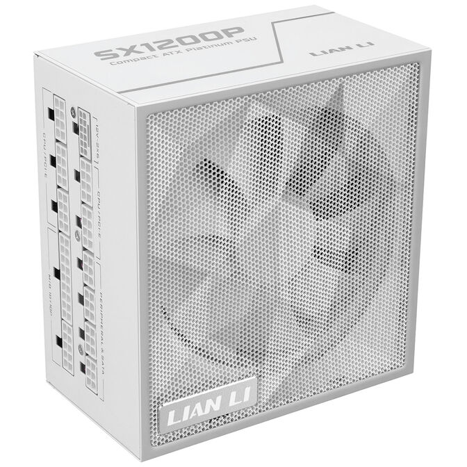 Lian Li SX Series 80 PLUS Platinum power supply, fully modular, PCIe 5.1, ATX 3.1 - 1,200 watts, white image number 0