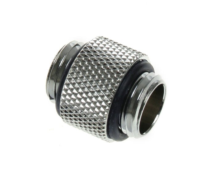 Bitspower Adapter gerade G1/4 Zoll AG auf G1/4 Zoll AG - lang, silber gl&auml;nzend image number 0