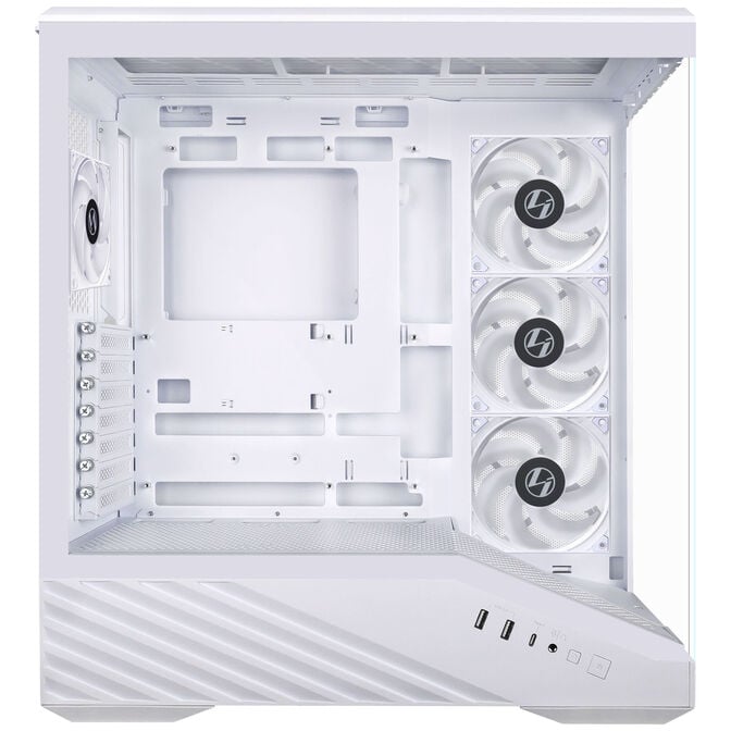 Lian Li Vector V100 PC Case, Midi Tower, ATX, RGB, Tempered Glass - White image number 6