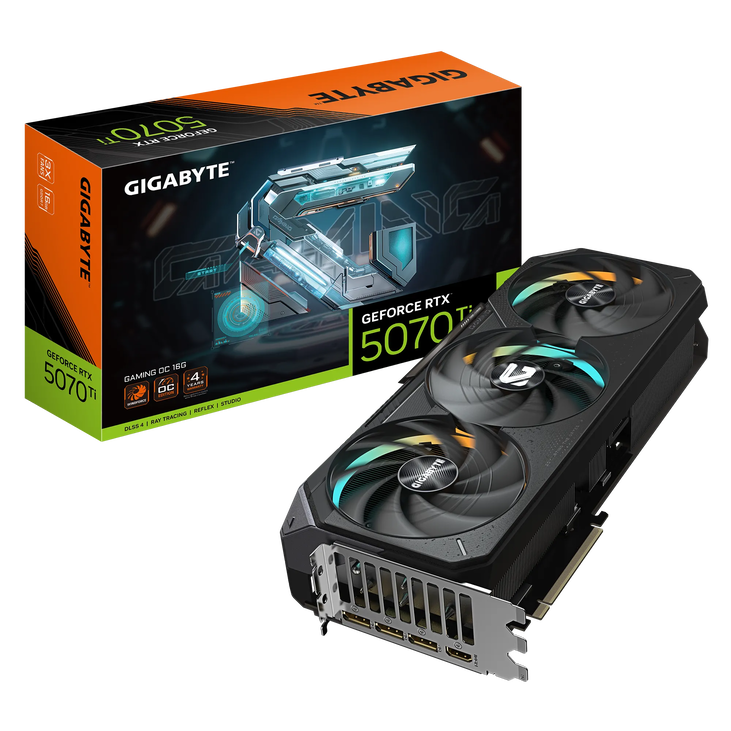 GIGABYTE GeForce RTX 5070 Ti Gaming OC 16G, 16384 MB GDDR7 image number 0