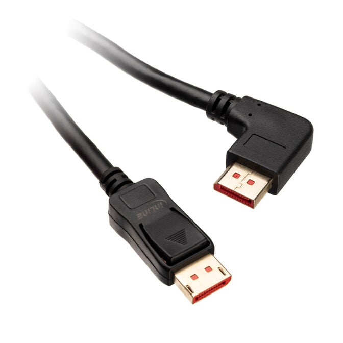 InLine 8K (UHD-2) DisplayPort Kabel, links gewinkelt, schwarz - 1m image number 0