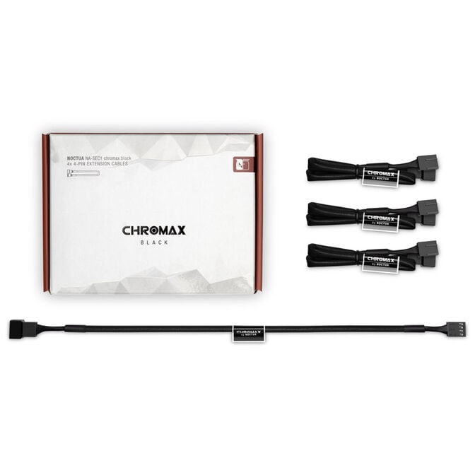Noctua NA-SEC1 chromax.black L&uuml;fter-Verl&auml;ngerungskabelset - schwarz, 30 cm image number 2