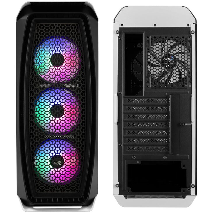 Aerocool Aero One Frost Mid Tower, Tempered Glass - White image number 2