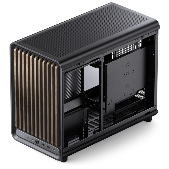 Jonsbo D33 Wood PC Case, Mini Case, mATX, Tempered Glass - Black, Wood image number 10