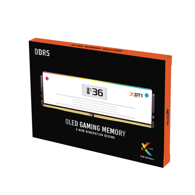 V-Color Manta XOT1 OLED RGB DDR5-6400 RAM, AMD EXPO ULL - 32 GB Dual-Kit, wei&szlig; image number 2