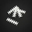 King Mod Service 12-Slot Kabelkamm 3mm klein - wei&szlig; - 5er Set image number null