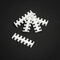 King Mod Service 12-Slot Kabelkamm 3mm klein - wei&szlig; - 5er Set