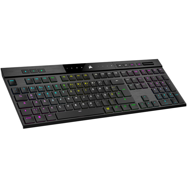 Corsair K100 RGB AIR Wireless Ultra-Thin Mechanical Gaming Keyboard, Cherry MX Speed - Black, DE image number 0