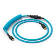 Glorious GMMK Coiled Cable Electric Blue, Spiral Keyboard Cable, USB-C/USB-A &ndash; Light Blue/Black image number null