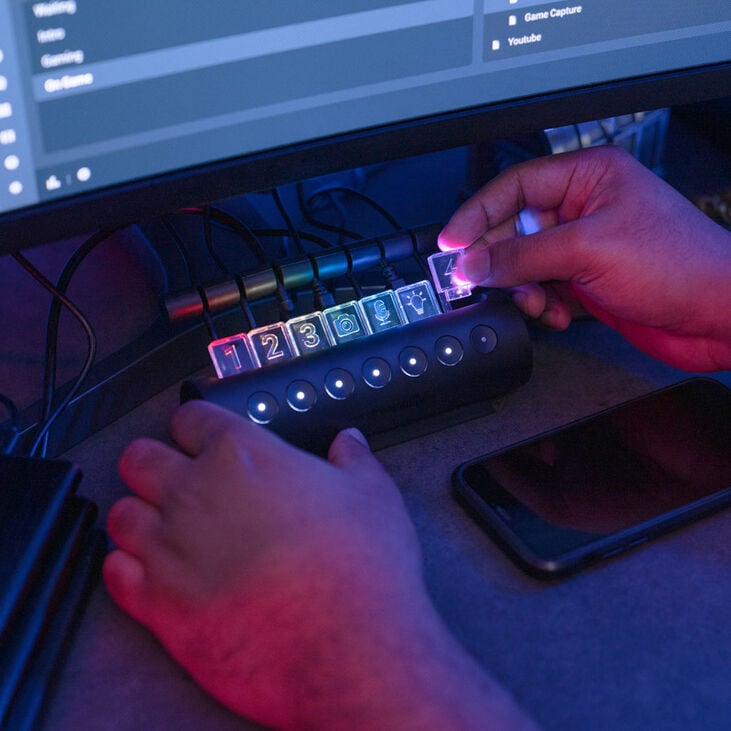 Streamplify HUB CTRL 7, 7x USB 3.0 Typ A, RGB, 12V, EU-Netzkabel - schwarz image number 6