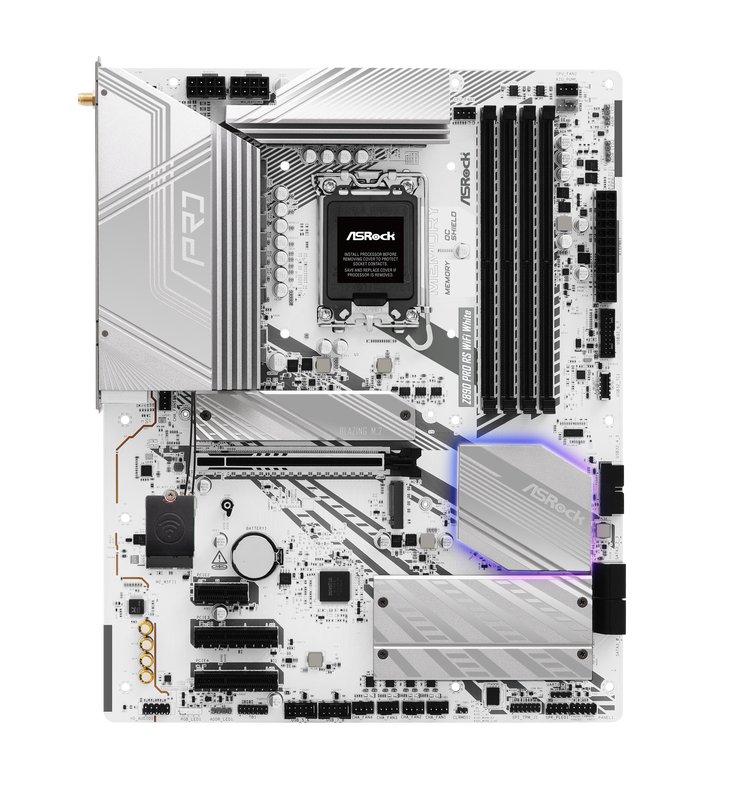 ASRock Z890 Pro RS WiFi White Mainboard, Sockel LGA 1851, Intel Z890, ATX, DDR5 image number 4