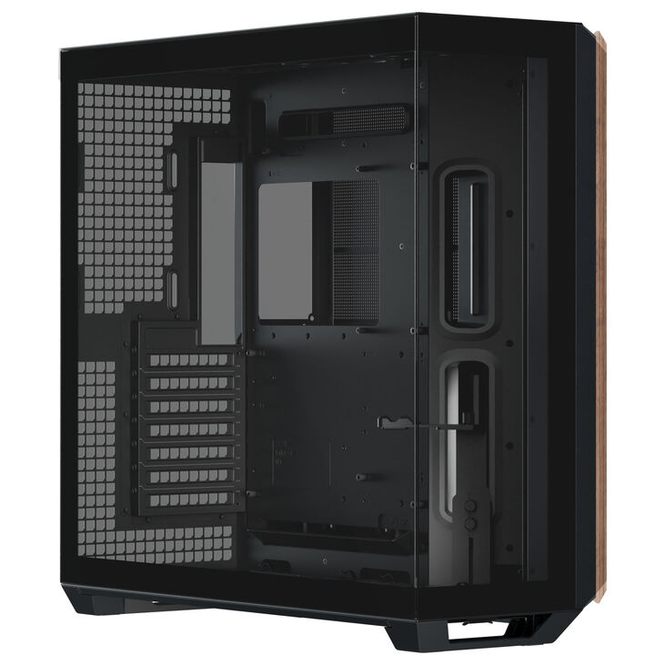 APNX V1 PC-Gehäuse, Midi-Tower, ATX, Tempered Glass - Holz, schwarz image number 1