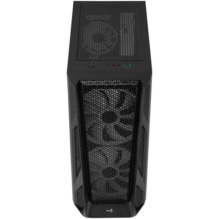 Aerocool AirHawk Duo Midi-Tower, Tempered Glass - schwarz image number 3