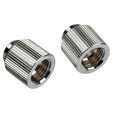 Bitspower Touchaqua Adapter straight G1/4 inch female to G1/4 inch female - 2-pack, 15mm, silver image number null