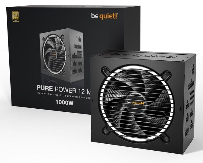be quiet! pure power 12M 80 PLUS Gold Netzteil, modular, ATX 3.1, PCIe 5.1 - 1.200 Watt image number 1