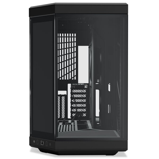 Hyte Y70 Touch Infinite PC Case, Mid Tower - Pitch Black + FP12 3-Pack & NP50 image number 4