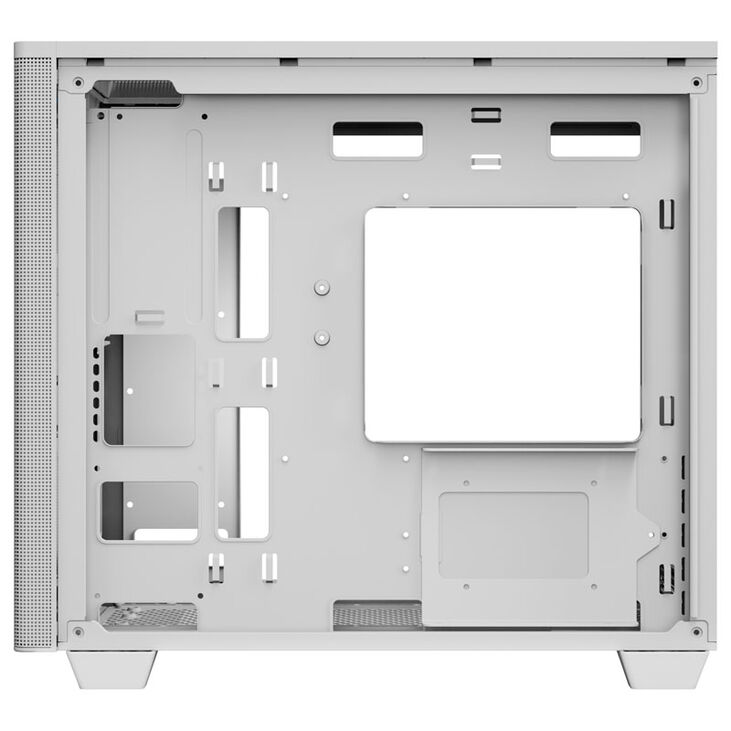 Aerocool Stormfront Mini PC case, Mini Tower, mATX, Tempered Glass - white image number 4