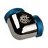 Bitspower Adapter 90 Degree 12mm OD Hardtube to 12mm OD Hardtube - glossy black/blue image number null
