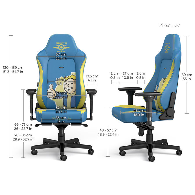 noblechairs HERO Gaming Stuhl - Fallout Vault-Tec Edition image number 2