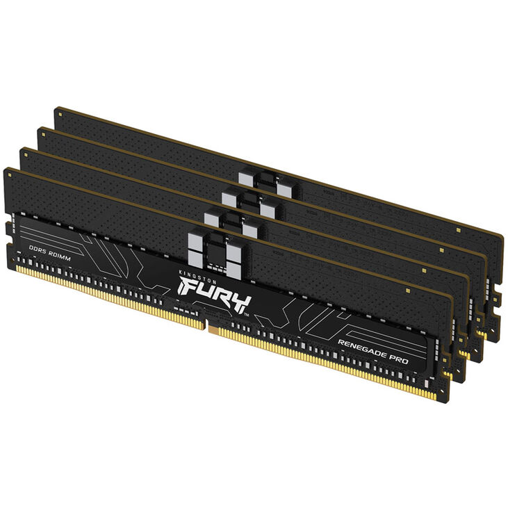 Kingston Fury Renegade Pro DDR5-5600 RAM, CL36, XMP, ECC reg. - 64 GB Quad-Kit, black image number 0