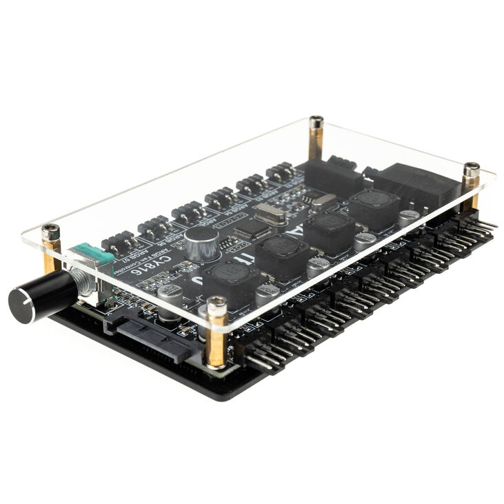 Lamptron CY816 controller for fans and ARGB - black image number 2