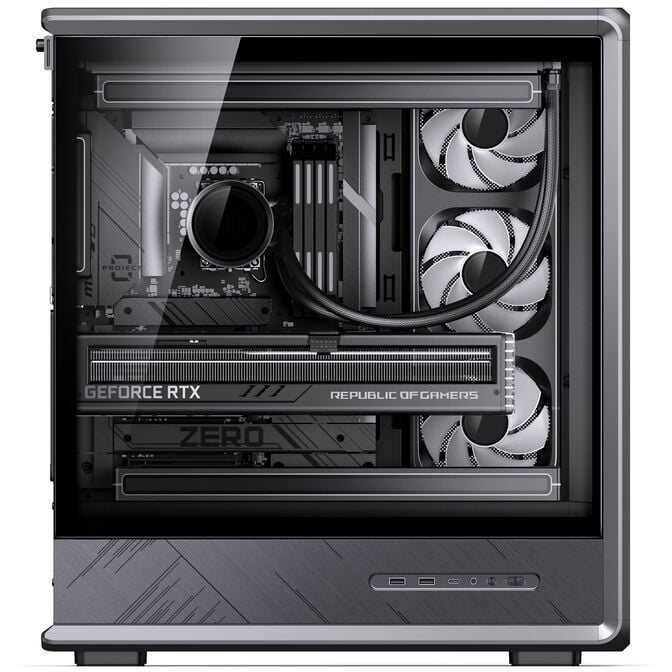 Jonsbo D401 PC-Geh&auml;use, Midi-Tower, ATX, Tempered Glass - schwarz image number 8