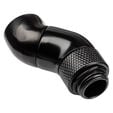 Alphacool Eiszapfen Winkeladapter 45 Grad doppel drehbar G1/4 AG auf G1/4 IG - schwarz image number null
