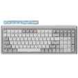 Ducky Cushion 98 Gaming-Tastatur, 96%, US-Layout, Shush Green Switches - Silver image number null