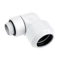 Eiszapfen Anschluss 90 Grad G1/4 Zoll AG auf 16mm AD Hardtube - drehbar, - Wei&szlig;