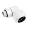 Icicle Fitting 90 Degree G1/4 Inch Female Thread to 16mm OD Hardtube - Rotatable, - White